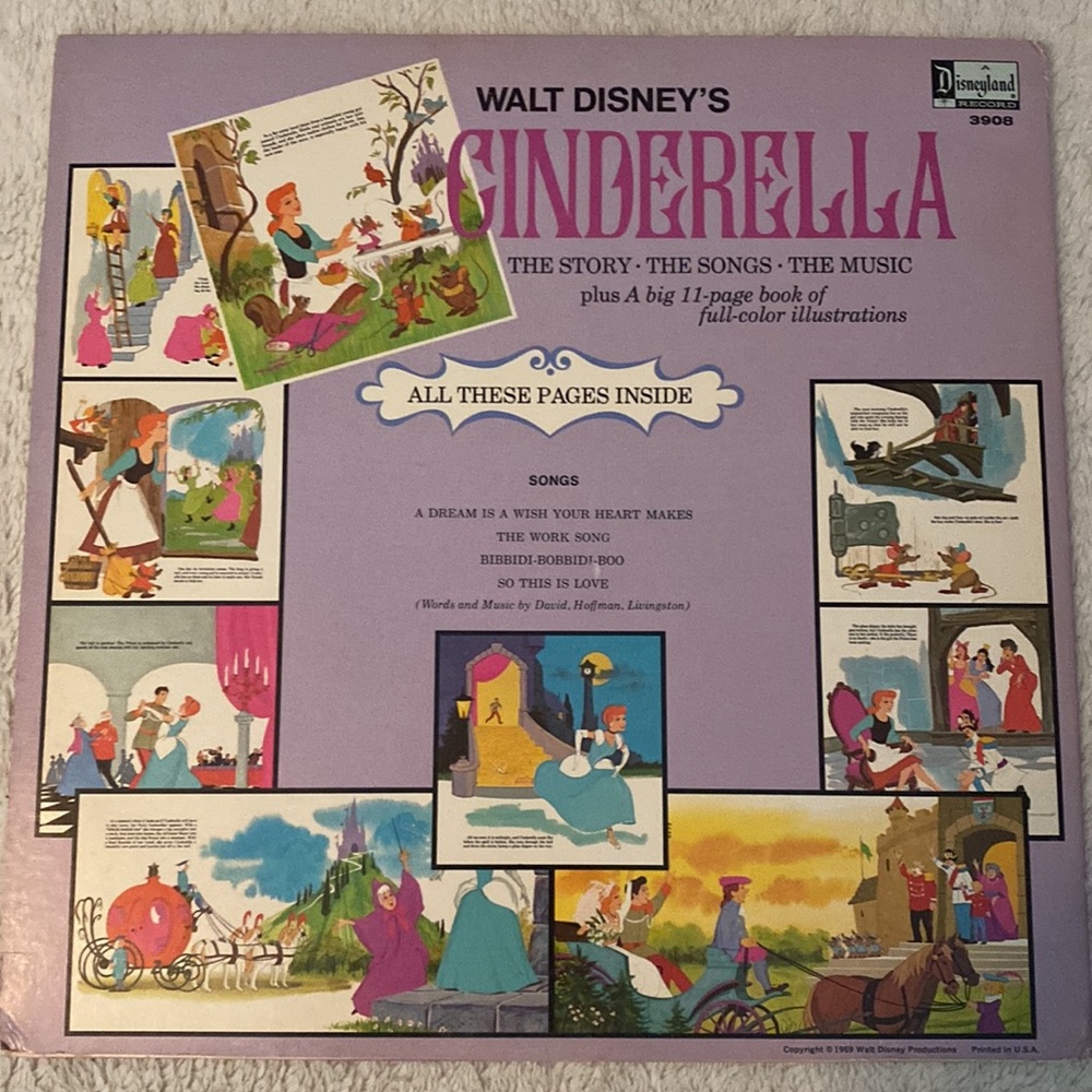 Vintage Disneyland record from 1969 of “Cinderella”. - Picture 3 of 5